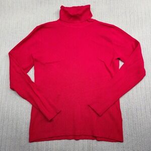Cato Sweater Womens Extra Large Red Ribbed Turtleneck Pullover Long Sleeve
